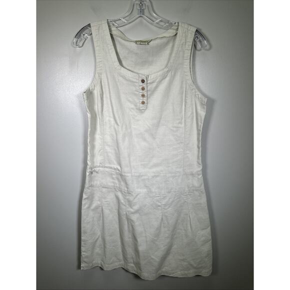 Royal Robbins Tank Dress M Cream Canvas Cotton Outdoors Athletic Preppy Y2K - Picture 1 of 8